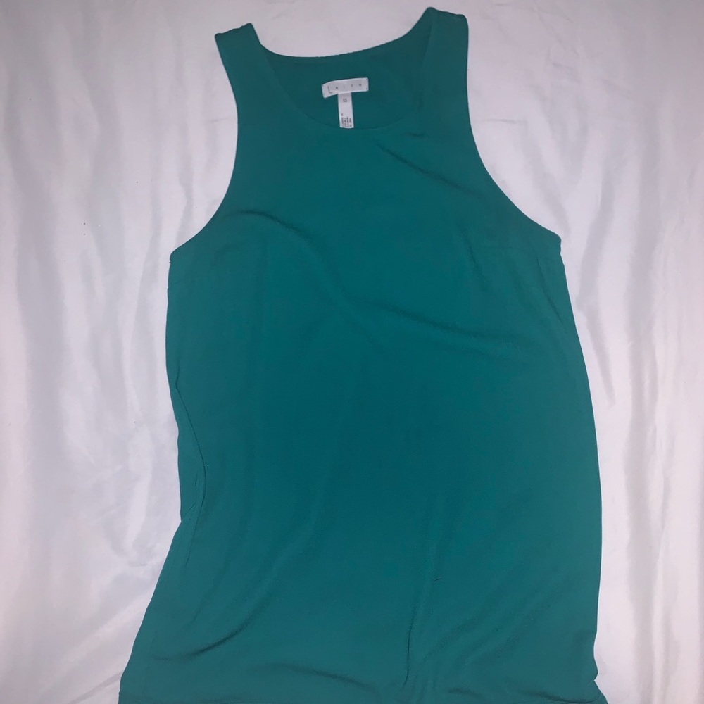 Bright Green Silky Leith Shift Dress